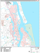 St. Augustine  Wall Map Premium Style